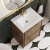 Hudson Reed Lille Floor Standing 2-Drawer Vanity Unit with 1TH Minimalist Basin 600mm Wide - Antique Oak | Thumbnail Image