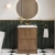 Hudson Reed Lille Floor Standing 2-Drawer Vanity Unit with 1TH Minimalist Basin 600mm Wide - Antique Oak | Thumbnail Image