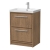 Hudson Reed Lille Floor Standing 2-Drawer Vanity Unit with 1TH Thin-Edge Basin 600mm Wide - Antique Oak | Thumbnail Image