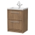 Hudson Reed Lille Floor Standing 2-Drawer Vanity Unit with 1TH Contemporary Basin 600mm Wide - Antique Oak | Thumbnail Image