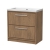 Hudson Reed Lille Floor Standing 2-Drawer Vanity Unit with 0TH Contemporary Basin 800mm Wide - Antique Oak | Thumbnail Image