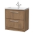 Hudson Reed Lille Floor Standing 2-Drawer Vanity Unit with 1TH Contemporary Basin 800mm Wide - Antique Oak | Thumbnail Image