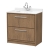 Hudson Reed Lille Floor Standing 2-Drawer Vanity Unit with White Marble Worktop Basin 800mm Wide - Antique Oak | Thumbnail Image