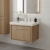 Hudson Reed Lille 600mm 1-Drawer Wall Hung Vanity Unit with Fireclay Basin