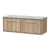 Hudson Reed Lille Wall Hung 2-Drawer Vanity Unit with Grey Marble Worktop 1200mm Wide - Bleached Oak | Thumbnail Image