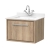 Hudson Reed Lille Wall Hung 1-Drawer Vanity Unit with White Marble Worktop Basin 600mm Wide - Bleached Oak | Thumbnail Image