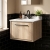 Hudson Reed Lille Wall Hung 1-Drawer Vanity Unit with White Marble Worktop Basin 600mm Wide - Bleached Oak | Thumbnail Image