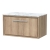 Hudson Reed Lille Wall Hung 1-Drawer Vanity Unit with Carrera Marble Worktop 800mm Wide - Bleached Oak | Thumbnail Image
