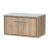 Hudson Reed Lille Wall Hung 1-Drawer Vanity Unit with Grey Marble Worktop 800mm Wide - Bleached Oak | Thumbnail Image