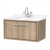Hudson Reed Lille Wall Hung 1-Drawer Vanity Unit with White Marble Worktop Basin 800mm Wide - Bleached Oak | Thumbnail Image