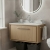 Hudson Reed Lille Wall Hung 1-Drawer Vanity Unit with White Marble Worktop Basin 800mm Wide - Bleached Oak | Thumbnail Image