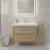 Hudson Reed Lille 800mm 2-Drawer Wall Hung Vanity Unit with Fireclay Basin