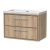 Hudson Reed Lille Wall Hung 2-Drawer Vanity Unit with 0TH Contemporary Basin 800mm Wide - Bleached Oak | Thumbnail Image