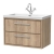 Hudson Reed Lille Wall Hung 2-Drawer Vanity Unit with 1TH Contemporary Basin 800mm Wide - Bleached Oak | Thumbnail Image