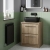 Hudson Reed Lille Floor Standing 2-Drawer Vanity Unit with Worktop 600mm Wide - Bleached Oak | Thumbnail Image