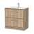 Hudson Reed Lille Floor Standing 2-Drawer Vanity Unit with 1TH Minimalist Basin 800mm Wide - Bleached Oak | Thumbnail Image