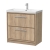 Hudson Reed Lille Floor Standing 2-Drawer Vanity Unit with 1TH Thin-Edge Basin 800mm Wide - Bleached Oak | Thumbnail Image