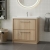 Hudson Reed Lille Floor Standing 2-Drawer Vanity Unit with 1TH Thin-Edge Basin 800mm Wide - Bleached Oak | Thumbnail Image