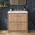 Hudson Reed Lille Floor Standing 2-Drawer Vanity Unit with 3TH Contemporary Basin 800mm Wide - Bleached Oak | Thumbnail Image