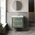 Hudson Reed Lille Wall Hung 2-Drawer Vanity Unit with 1TH Thin-Edge Basin 600mm Wide - Fern Green | Thumbnail Image