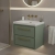 Hudson Reed Lille Wall Hung 2-Drawer Vanity Unit with 0TH Contemporary Basin 600mm Wide - Fern Green | Thumbnail Image
