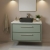 Hudson Reed Lille Wall Hung 2-Drawer Vanity Unit with White Marble Worktop 800mm Wide - Fern Green | Thumbnail Image