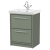 Hudson Reed Lille Floor Standing 2-Drawer Vanity Unit with 1TH Classique Basin 600mm Wide - Fern Green | Thumbnail Image