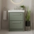 Hudson Reed Lille Floor Standing 2-Drawer Vanity Unit with 3TH Classique Basin 600mm Wide - Fern Green | Thumbnail Image