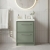 Hudson Reed Lille Floor Standing 2-Drawer Vanity Unit with 1TH Thin-Edge Basin 600mm Wide - Fern Green | Thumbnail Image