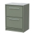 Hudson Reed Lille Floor Standing 2-Drawer Vanity Unit with Grey Marble Worktop 600mm Wide - Fern Green | Thumbnail Image