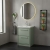 Hudson Reed Lille Floor Standing 2-Drawer Vanity Unit with 1TH Contemporary Basin 600mm Wide - Fern Green | Thumbnail Image