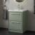 Hudson Reed Lille Floor Standing 2-Drawer Vanity Unit with 1TH Contemporary Basin 600mm Wide - Fern Green | Thumbnail Image