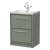 Hudson Reed Lille Floor Standing 2-Drawer Vanity Unit with 1TH Contemporary Basin 600mm Wide - Fern Green | Thumbnail Image