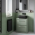 Hudson Reed Lille Floor Standing 2-Drawer Vanity Unit with Worktop 600mm Wide - Fern Green | Thumbnail Image