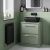 Hudson Reed Lille Floor Standing 2-Drawer Vanity Unit with Worktop 600mm Wide - Fern Green | Thumbnail Image