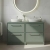 Hudson Reed Lille Floor Standing 4-Drawer Vanity Unit with Worktop 1200mm Wide - Fern Green | Thumbnail Image