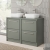 Hudson Reed Lille Floor Standing 4-Drawer Vanity Unit with Worktop 1200mm Wide - Fern Green | Thumbnail Image