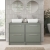 Hudson Reed Lille Floor Standing 4-Drawer Vanity Unit with Worktop 1200mm Wide - Fern Green | Thumbnail Image
