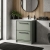 Hudson Reed Lille Floor Standing 2-Drawer Vanity Unit with White Marble Worktop Basin 600mm Wide - Fern Green | Thumbnail Image