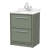 Hudson Reed Lille Floor Standing 2-Drawer Vanity Unit with White Marble Worktop Basin 600mm Wide - Fern Green | Thumbnail Image