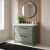 Hudson Reed Lille Floor Standing 2-Drawer Vanity Unit with 3TH Classique Basin 800mm Wide - Fern Green | Thumbnail Image