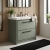 Hudson Reed Lille Floor Standing 2-Drawer Vanity Unit with 3TH Classique Basin 800mm Wide - Fern Green | Thumbnail Image
