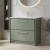 Hudson Reed Lille Floor Standing 2-Drawer Vanity Unit with 1TH Minimalist Basin 800mm Wide - Fern Green | Thumbnail Image