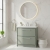 Hudson Reed Lille Floor Standing 2-Drawer Vanity Unit with 3TH Contemporary Basin 800mm Wide - Fern Green | Thumbnail Image