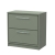 Hudson Reed Lille Floor Standing 2-Drawer Vanity Unit with Worktop 800mm Wide - Fern Green | Thumbnail Image