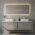 Hudson Reed Lille Wall Hung 2-Drawer Vanity Unit with Grey Marble Worktop 1200mm Wide - Pebble Grey | Thumbnail Image