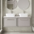 Hudson Reed Lille Wall Hung 2-Drawer Vanity Unit with Grey Marble Worktop 1200mm Wide - Pebble Grey | Thumbnail Image