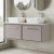 Hudson Reed Lille Wall Hung 2-Drawer Vanity Unit with White Marble Worktop 1200mm Wide - Pebble Grey | Thumbnail Image
