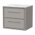 Hudson Reed Lille Wall Hung 2-Drawer Vanity Unit with Carrera Marble Worktop 600mm Wide - Pebble Grey | Thumbnail Image
