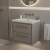 Hudson Reed Lille Wall Hung 2-Drawer Vanity Unit with 0TH Contemporary Basin 600mm Wide - Pebble Grey | Thumbnail Image